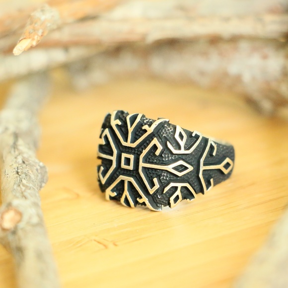 925Sterling Silver Viking Men's Rings Size 10 - Picture 3 of 8